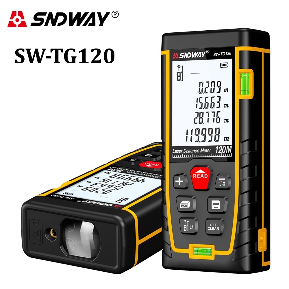 SNDWAY เลเซอร์ Rangefinder ไม้บรรทัด 50M 70M 100M 120M Trena Finder เทป Range Finder เครื่องทดสอบเครื่องมือ