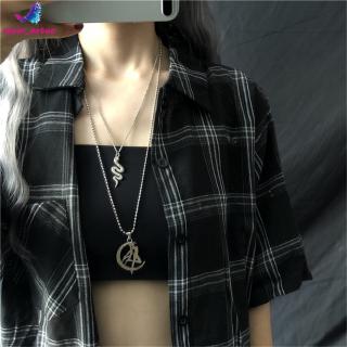 Korean Hip-hop Retro Necklace Personality Exaggerated Serpentine Winding Pendant Chain Men Women Accessories