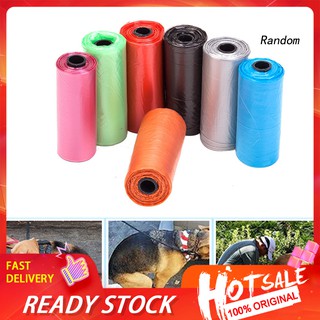 ✽RAN✽4Rolls/60Pcs Solid Color Waste Pick Up Bag Dog Puppy Poop Degradable Clean-up