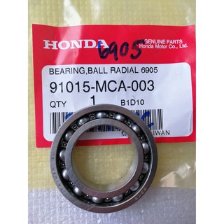 ลูกปืนแท้ศูนย์ฮอนด้า เบอร์ 6905 (Bearing, Ball Radial 91015-MCA-003)