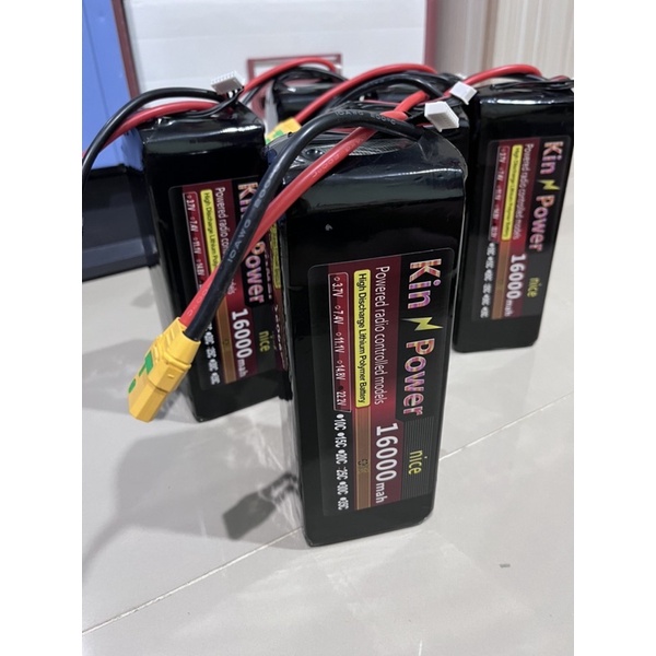 แบตเตอรี่โดรนเกษตรแบบ6S 44.4V16000mA 25C/ชุด2ก้อน[พร้อมส่งในไทย]