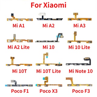 สายแพปุ่มเปิดปิดเสียงด้านข้าง สําหรับ Xiaomi Mi A1 A2 Lite A3 Mi 9 10 10T 11 Lite Pro Mi Note 10 Pro Poco F1 X3 M3