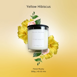 เทียนหอม กลิ่น Jo.L Yellow Hibiscus 300g / Soy wax candle10.14 oz Double wick candle (45-55 hrs)