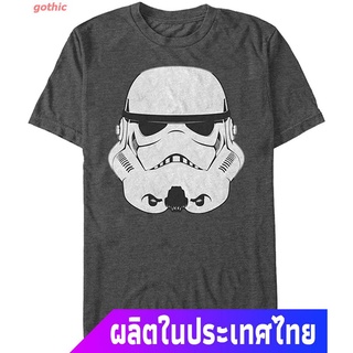 เสื้อยืดสีดำอินเทรนด์เสื้อยืดผู้ชายและผู้หญิง Star Wars Mens Trooper Helmet Graphic T-Shirt Mens Womens T-shirts*zkS-