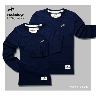 rude dog เสื้อแขนยาว ชาย หญิง   รุ่น signature   สีกรม