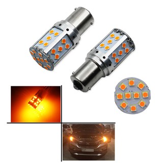 หลอดไฟเลี้ยว 1156 led hyper flash bulb py 21 w bau 15 s canbus สีเหลือง/สีเหลืองอําพัน 3030 35 smd สําหรับรถยนต์ 2100 lm จํานวน 1100 ชิ้น