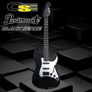 Paramount กีตาร์ไฟฟ้า S-S-H ทรง Strat ปิ๊กการ์ดอะลูมิเนียม เคลือบด้าน รุ่น EST-BKM //Black Serie// ** ใช้สาย DAddario