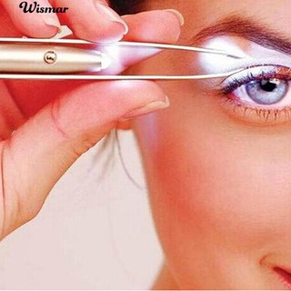 💄ขนตาขนคิ้วกำจัดขน Tweezers Remover เครื่องมือเครื่องสำอางที่มีไฟ LED