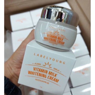 ครีมหน้าสด LabelYoung Vitamin Milk Whitening Cream 55g ครีมบำรุงผิวน้ำนมเข้มข้น