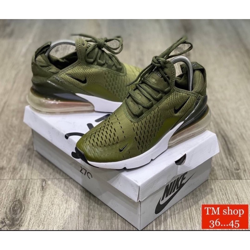 olive green nike 270s