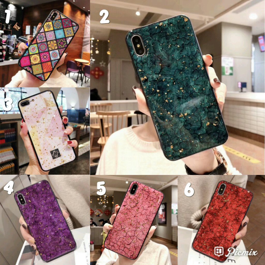 เคสแก้วคริสตัล Samsung A2 Core A6 A6 Plus A7 2018 A02 A02S A03 A03S A03 Core