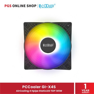 PCCooler GI-X4S (พัดลมระบายความร้อน) AirCooling 4 Hpipe StaticLED TDP 145W สินค้ารับประกัน 1 ปี