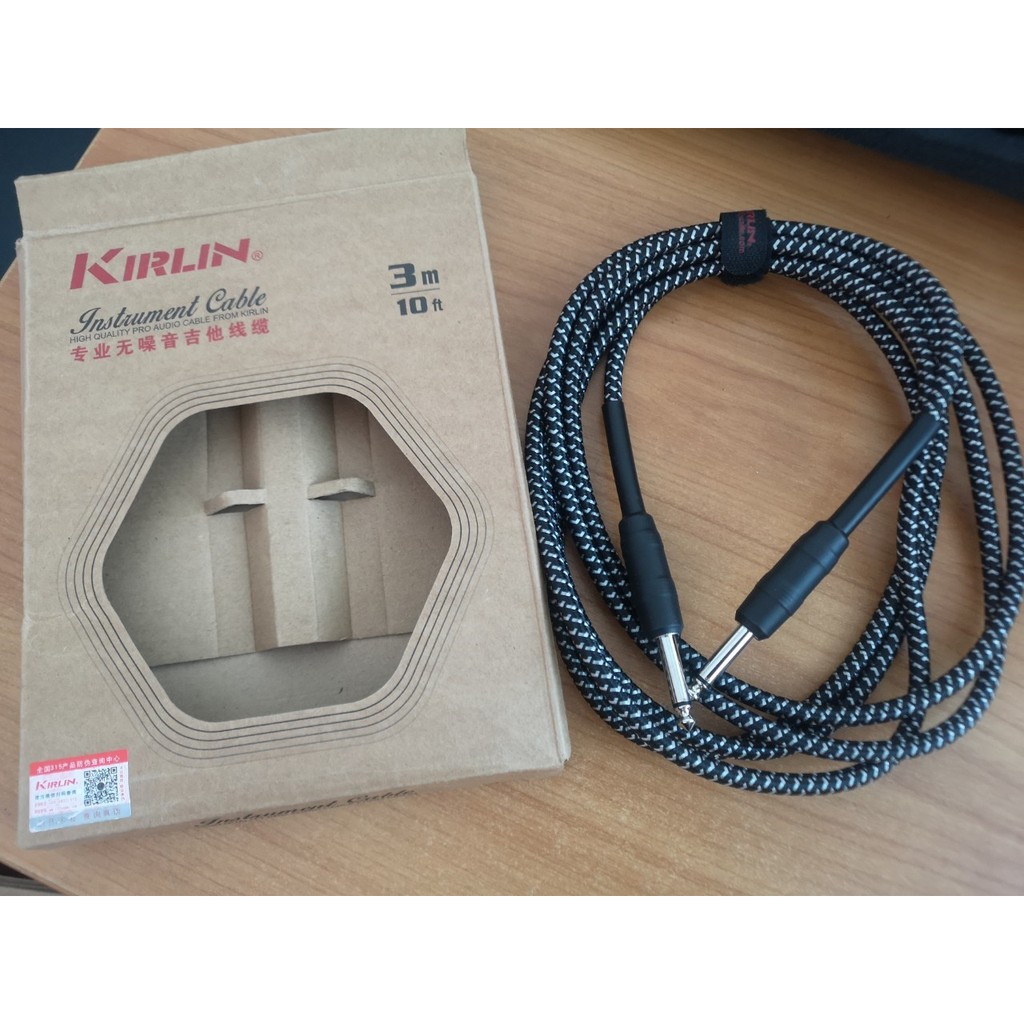Kirlin สายแจ็คกีตาร์&เบส ยาว 3 เมตร สีดำ