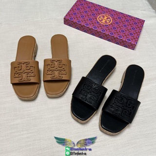 Tory burch womans round toe flat sandal indoor outdoor casual slide slipper size35-40