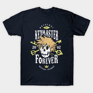 Tshirtคอลูกเรือcrew neckเสื้อยืดผ้าฝ้าย พิมพ์ลาย Keymaster Forever - Kingdom Hearts สําหรับผู้ชาย-4XL