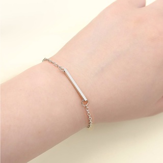 สร้อยมือเงินบาร์ Bar Geometric Decor Bracelet