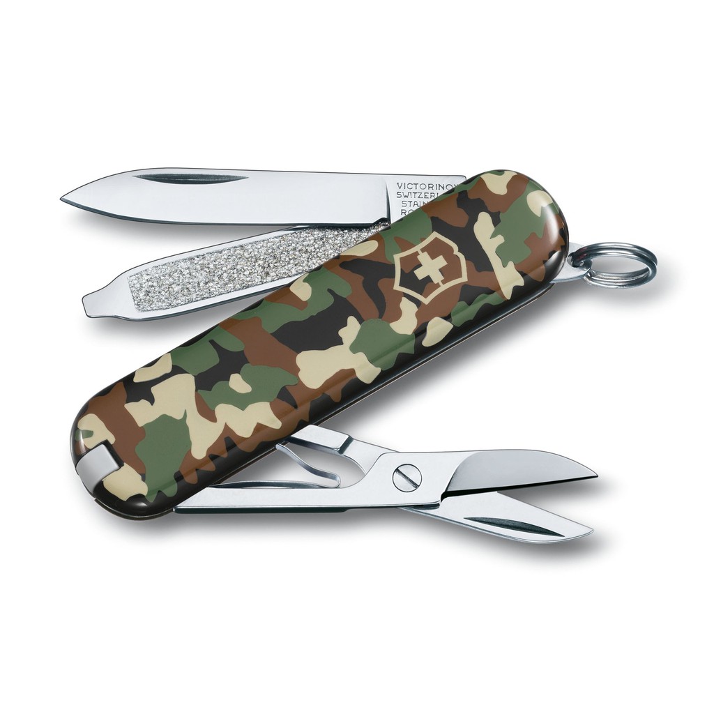 Victorinox Classic SD Printed - Small Pocket Knife with Scissors and Screwdriver (0.6223.94) Camoufl