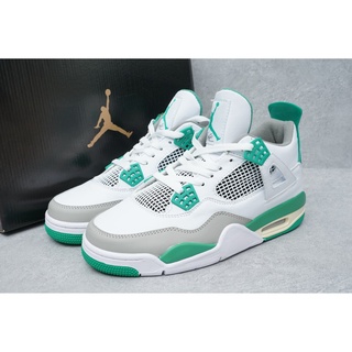 ✴ↂ✖รองเท้า Nike Air Jordan 4 "Pine Green" พร้อมเชือกผูกรองเท้าสำหรับผู้ชายและผู้หญิง