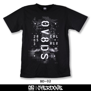 Overdose T-shirt เสื้อยืดคอกลม สีดำ รหัส BD-02(โอเวอโดส)