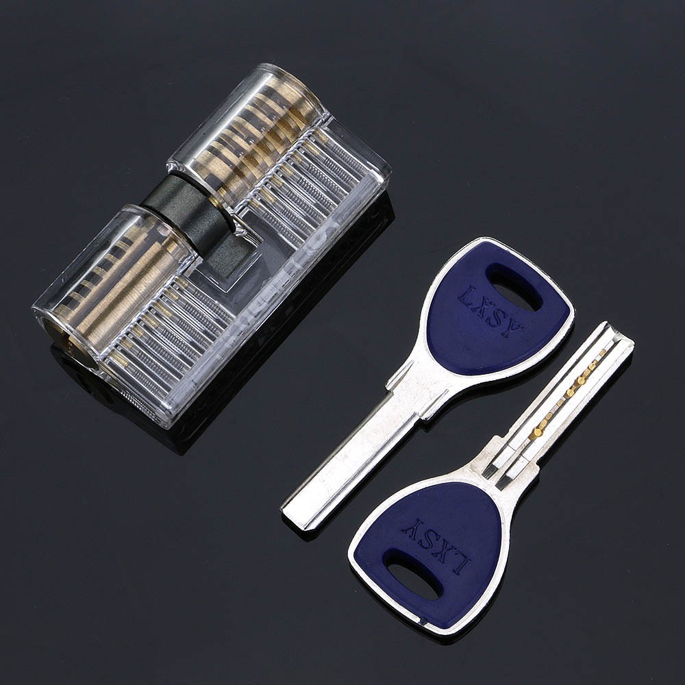 msy-7Pcs Transparent Visible Locks Cutaway Practice Set Locksmith ...