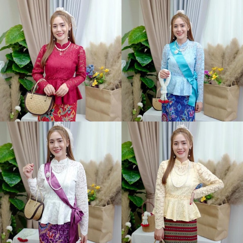 มีบริการเก็บเงินปลายทาง เสื้อลูกไม้แต่งสวยดูดี