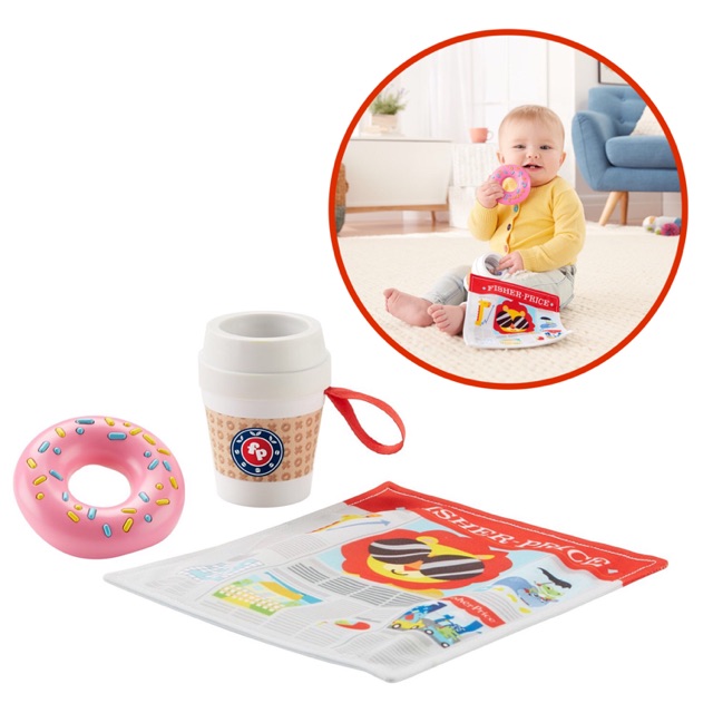 🌟พร้อมส่ง🌟 ชุดยางกัดเสริมพัฒนาการสำหรับเด็ก Fisher-Price On-The-Go Breakfast