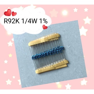 R92K 1/4W 1%   10ชิ้น/1ชุด  สินค้ามีสต็อก พร้อมส่ง