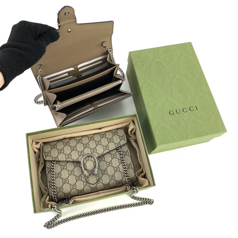 ของแท้100% ราคาถูก New Gucci dionysus wallet on chian