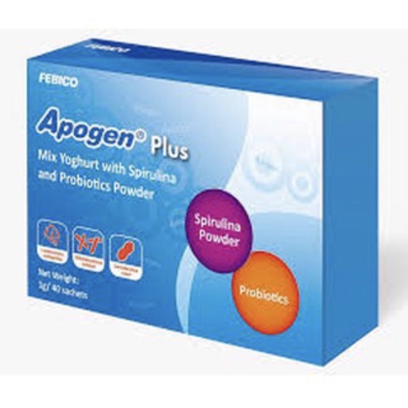 Febico Apogen Plus 40sach โปรไบโอติก exp 8/2025