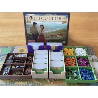 Tidy Insert เกม Viticulture Essential Edition + expansions (Tuscany EE, Visit from Rhine Valley, Moor Visitors)