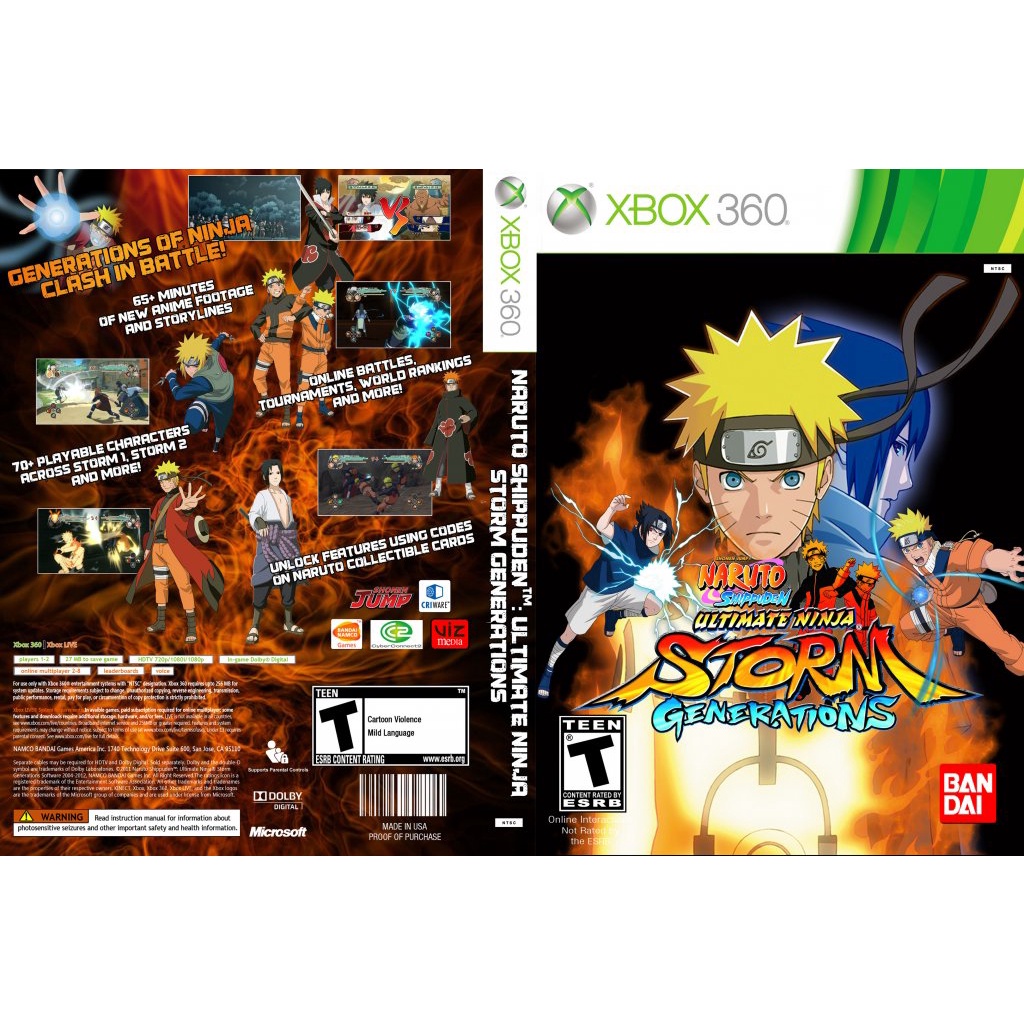 Jeu Xbox 360 Naruto Shippuden Ultimate ninja storm generation