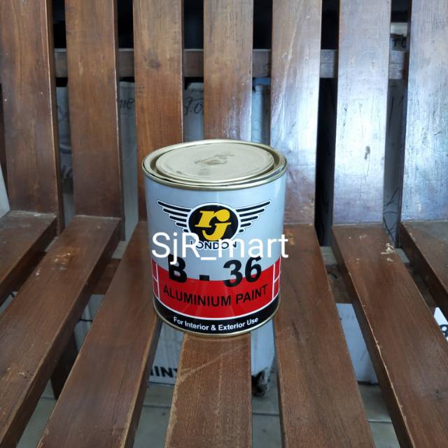 SILVER BRON PAINT RJ 800 ML / สีอลูมิเนียม / สีเหล็ก พับสีประตู