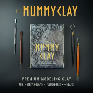 The Mummy Clay - ดินน้ำมันมัมมี่ ดินน้ำมันพรีเมี่ยม เนื้อแข็งละเอียดพิเศษ ใช้สำหรับปั้นแบบ ปั้นขึ้นต้นแบบ - ขนาด 1 กก.