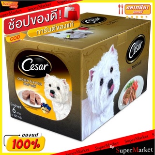 🔥แนะนำ!! ซีซาร์ อาหารสุนัข รสไก่ 100กรัม x 6 ถาด Cesar Chicken Flavour Dog Food 100g x 6pcs
