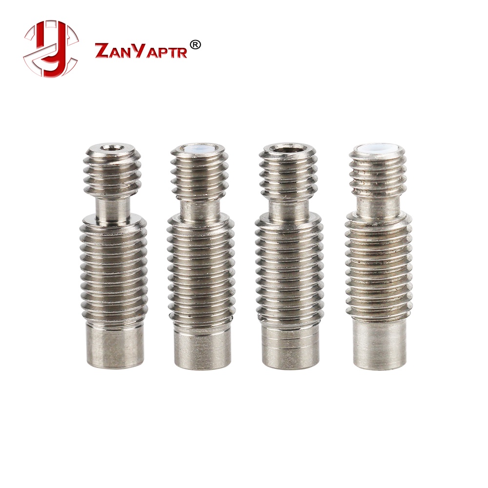 E3D V6 HeatBreak Hotend คอสําหรับ 1.75 มม./3.0 มม.เส้นใย All-Metal / พร้อม PTFE M6 M7 สแตนเลสสตีลระย