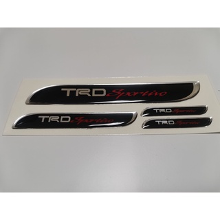 สติ๊กเกอร์เทเรซิ่นนูนอย่างดี คำว่า TRD Sportivo ชุดแต่งรถ TOYOTA sticker ติดรถ แต่งรถ โตโยต้า ทีอาร์ดี