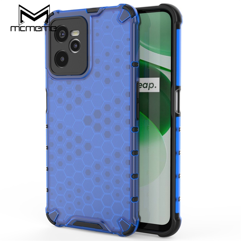 เคสใส ลายรังผึ้ง กันกระแทก 5 สี สำหรับ Realme Narzo 50A 50i Prime 30A 50 Pro 5G