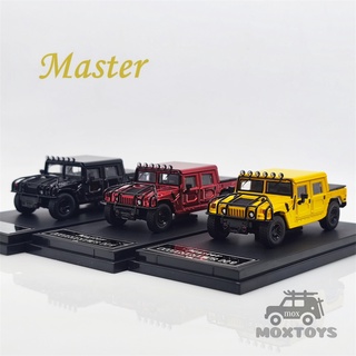 โมเดลรถยนต์ Master 1:64 Hummer H1 Pickup Diecast ของเล่นสําหรับเด็ก