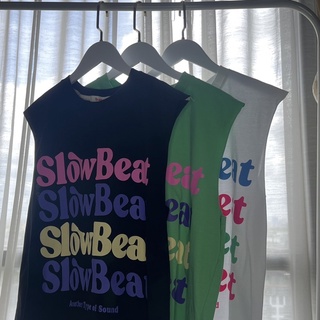 เสื้อยืด over size สกรีนคำ slowbeat