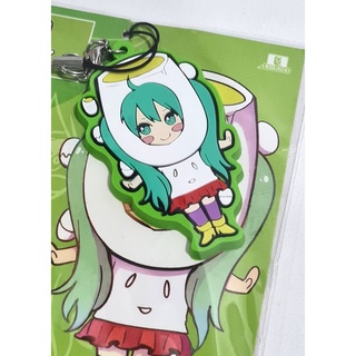 [ลิขสิทธิ์แท้]  พวงกุญแจ ยาง ลายอนิเมะ ลายมิกุ Miku น่ารัก