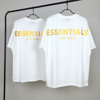 ไฮเอน Fear Of God Fog Essentials Long Beach Limited Gold Double Line Short Sleeve Tee เสื้อยืด