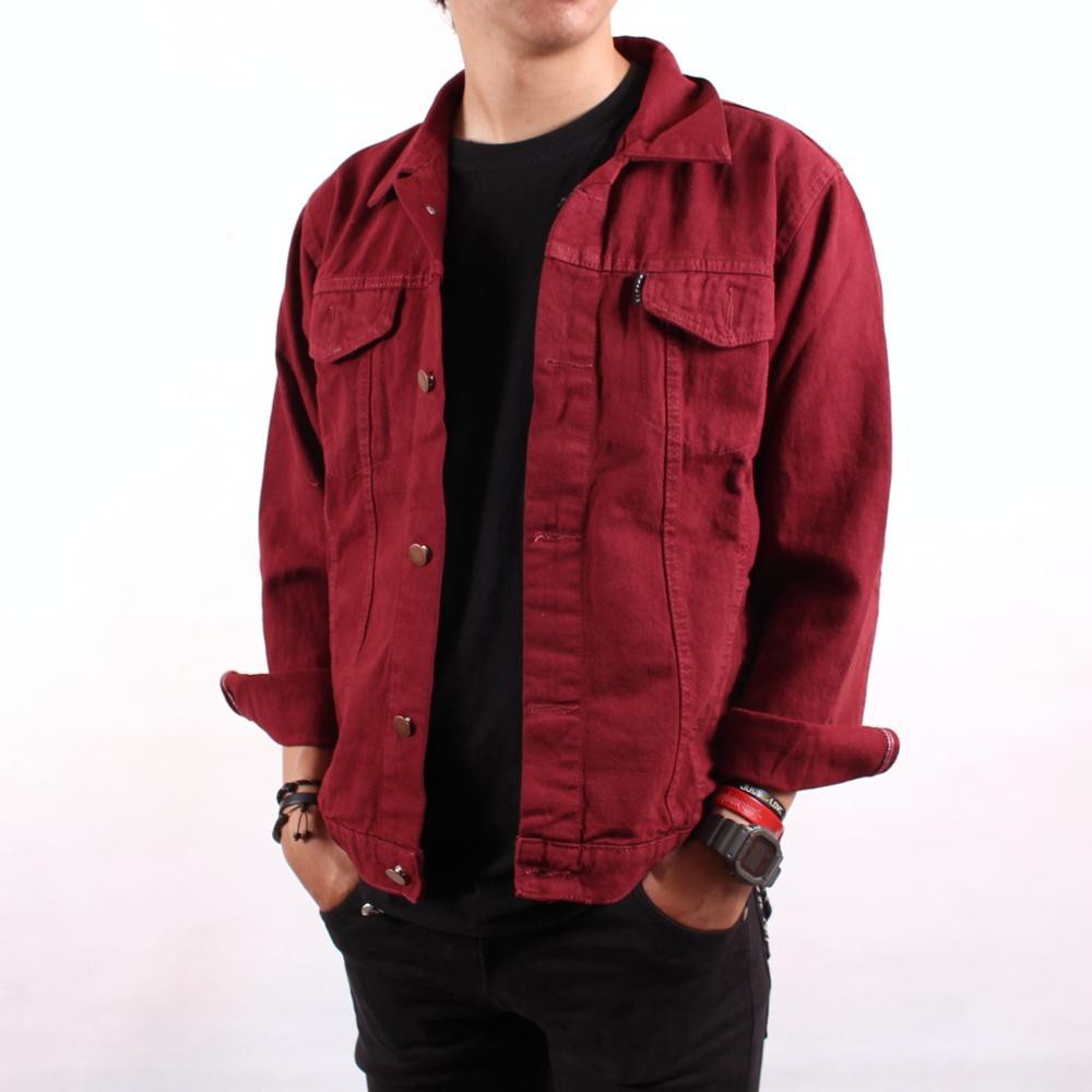 HIJAU MENS JEANS JACKET กางเกงยีนส์ผู้ชาย DENIM JUMBO BIGSIZE BLACK BIRDONG LIGHT BLUE MUSTARD ARMY 