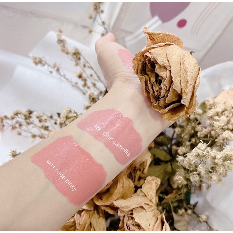 Byeon Lip matte 211nude pinky& 221pink camellia ชมพูนู้ดและชมพูนมดอกคามิลเลีย🌸🇰🇷