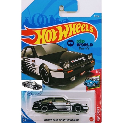 Hot Wheels basic Toyota AE86 Sprinter Trueno GTC14 รถโมเดล