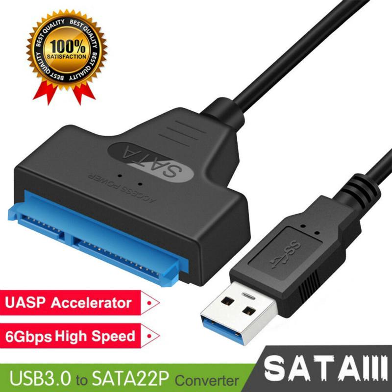 อะแดปเตอร์ฮาร์ดไดรฟ์ สายเคเบิล 22 พิน SATA III ต่อ USB 3.0 ขนาด 2.5 นิ้ว สำหรับแล็ปท็อป