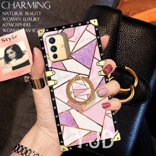 เคสโทรศัพท์มือถือ กันกระแทก ประดับเพชร พร้อมขาตั้ง สําหรับ Vivo V25 V25e