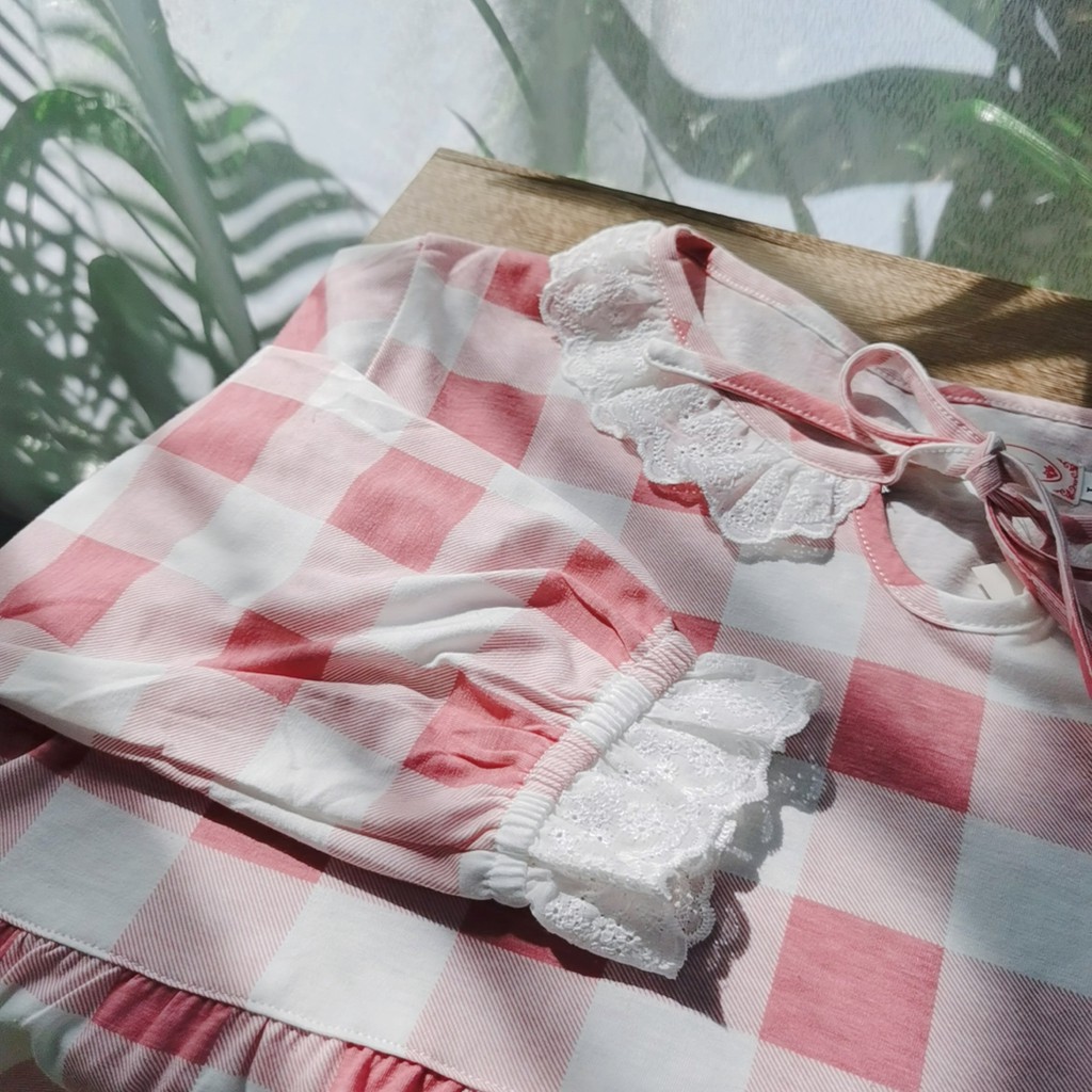 [ พร้อมส่ง ] DayDu ชุดนอนผู้หญิง ชุดนอนเดรสลูกไม้แขนยาว น่ารัก D01 - รูปที่ 5