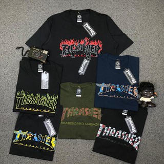 เสื้อยืดเสื้อยืดพิมพ์ลาย THRASHER MAGAZINE 6 VARIANTS