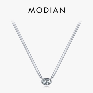 Modian สร้อยคอเงินแท้ 925 100% จี้คิวบา หรูหรา เครื่องประดับแฟชั่น สําหรับผู้หญิง งานแต่งงาน