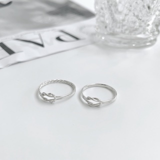 𓂃⟡ myjew.k แหวนเงินแท้ : เครื่องประดับเงินแท้ แหวนเงิน Double knot ring